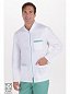 Chaqueta hombre sarga elástica contraste verde m/l